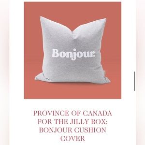 Province of Canada x Jilly Box • Bonjour cushion cover